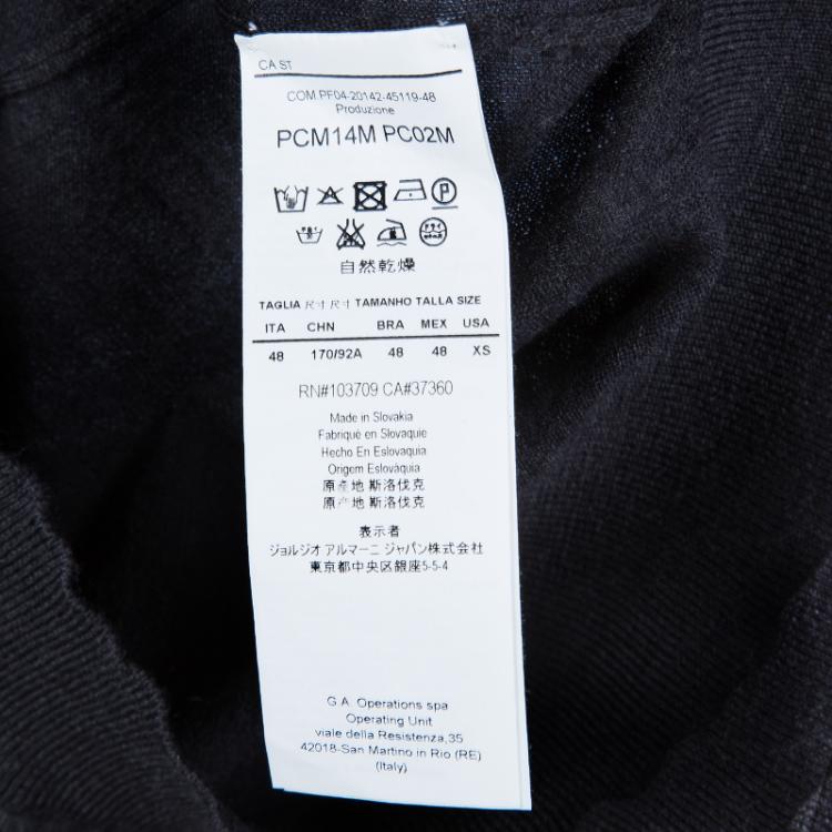 Pre Owned Armani Collezioni Grey Turtleneck Sweater M