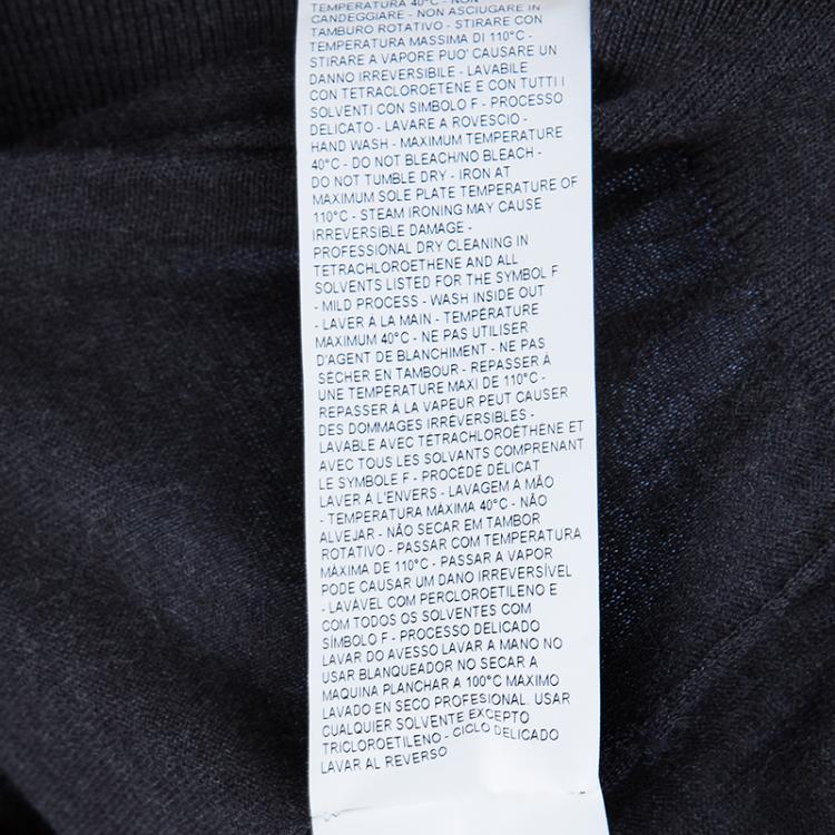 Pre Owned Armani Collezioni Grey Turtleneck Sweater M