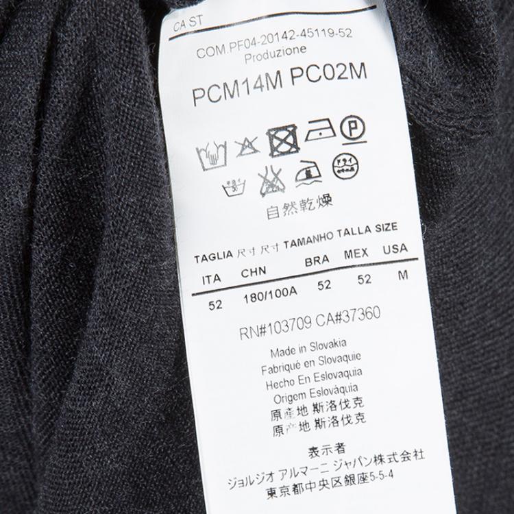 Pre Owned Armani Collezioni Grey Turtleneck Sweater L