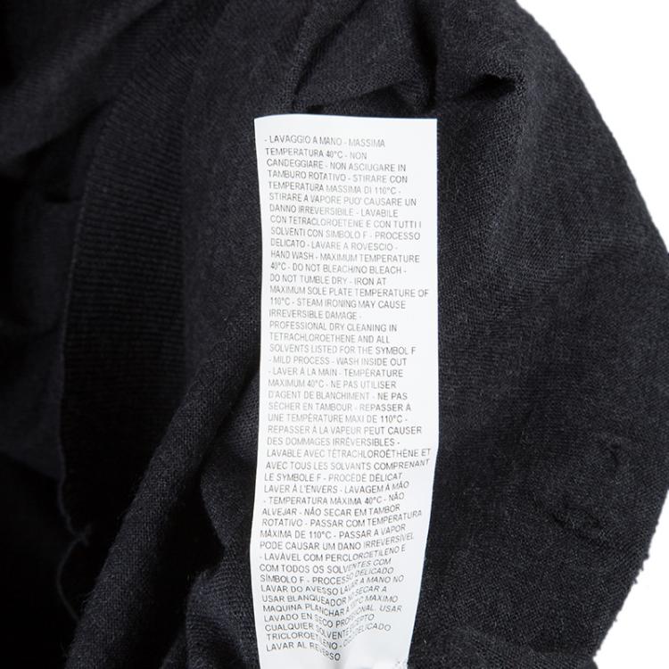 Pre Owned Armani Collezioni Grey Turtleneck Sweater L