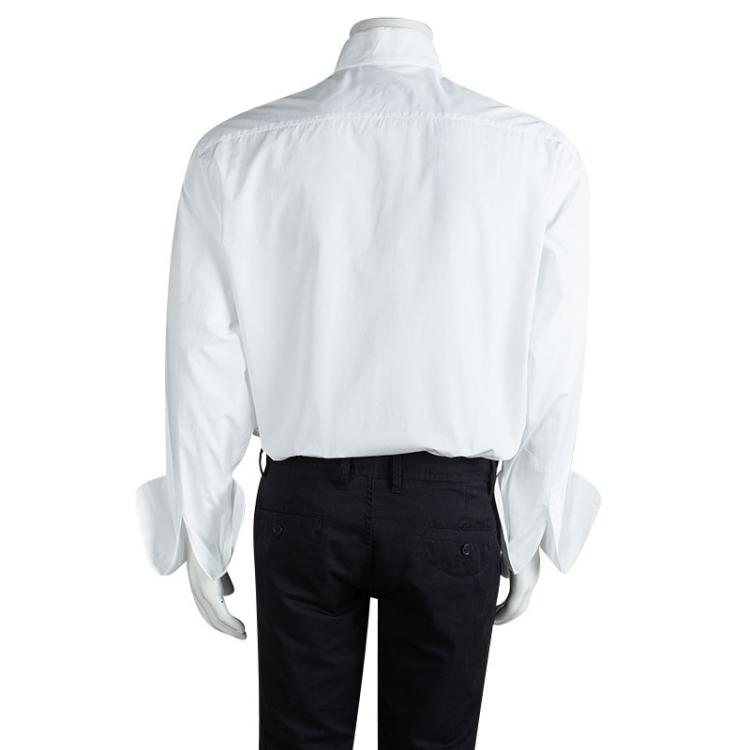 Pre Owned Armani Collezioni White Cotton Long Sleeve Shirt XXXXL