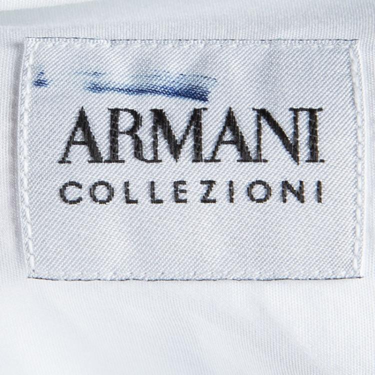 Pre Owned Armani Collezioni White Cotton Long Sleeve Shirt XXXXL
