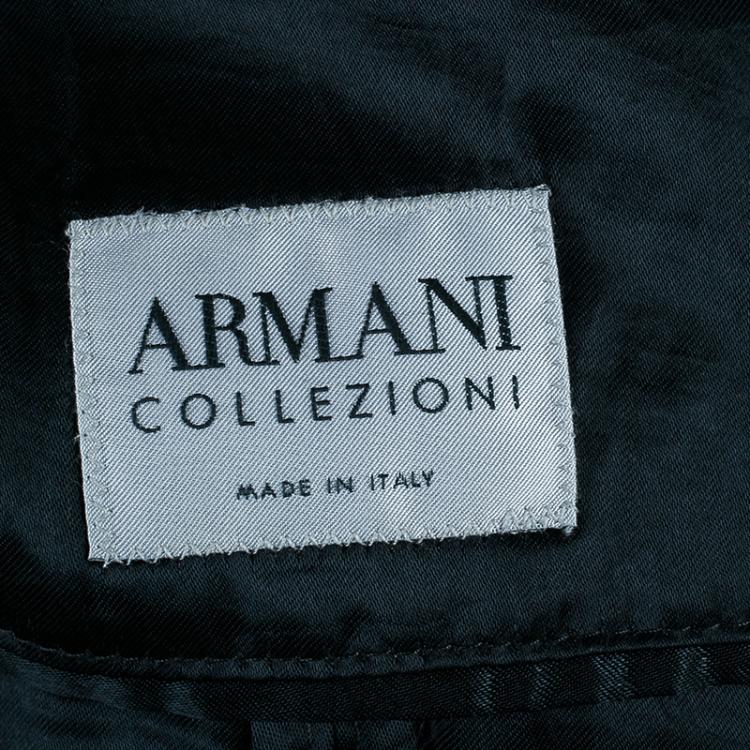 Pre Owned Armani Collezioni Men's Black Blazer M