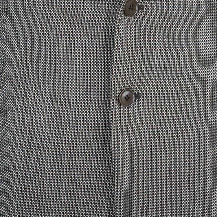 Pre Owned Armani Collezioni Men's Monochrome Tweed Blazer XL