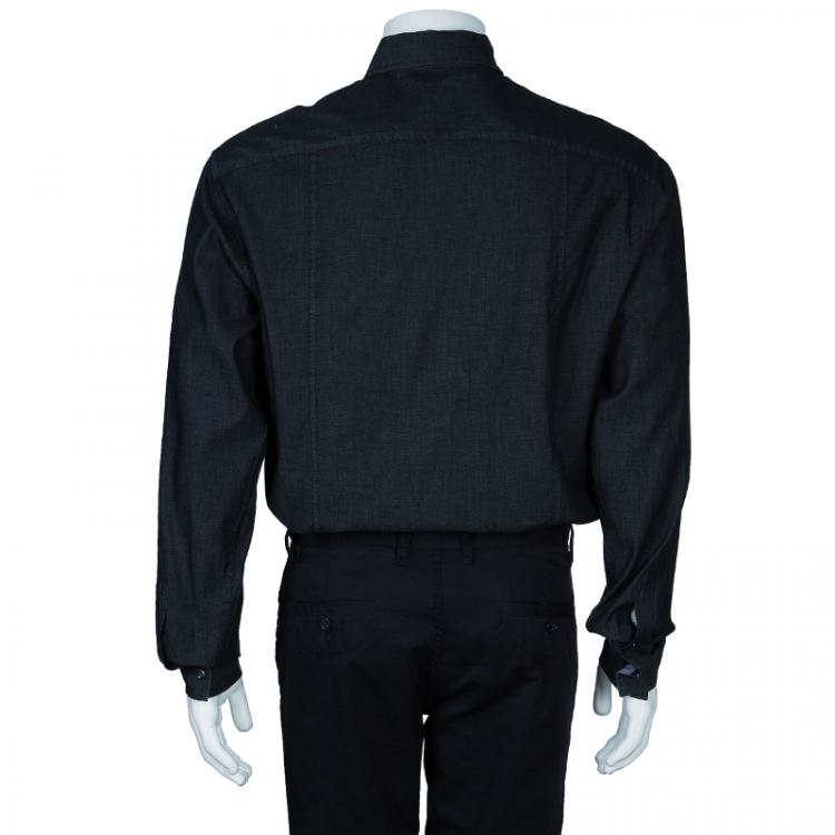 Pre Owned Armani Collezioni Men's Grey Shirt L