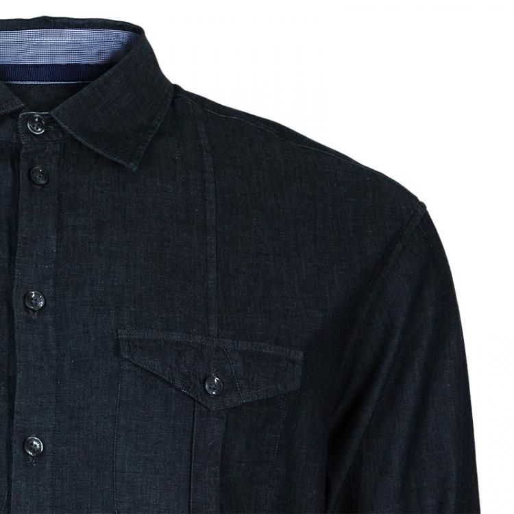 Pre Owned Armani Collezioni Men's Grey Shirt L