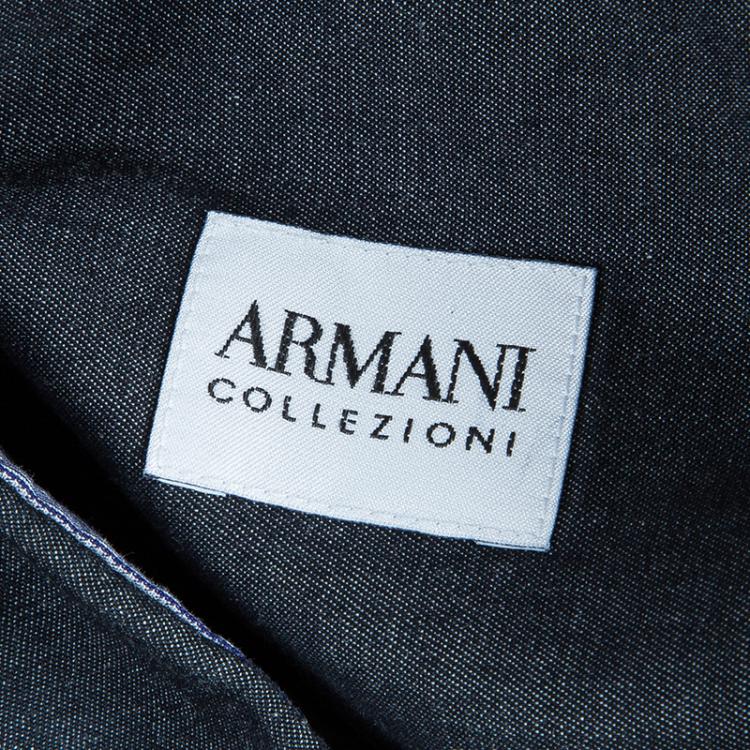 Pre Owned Armani Collezioni Men's Grey Shirt L