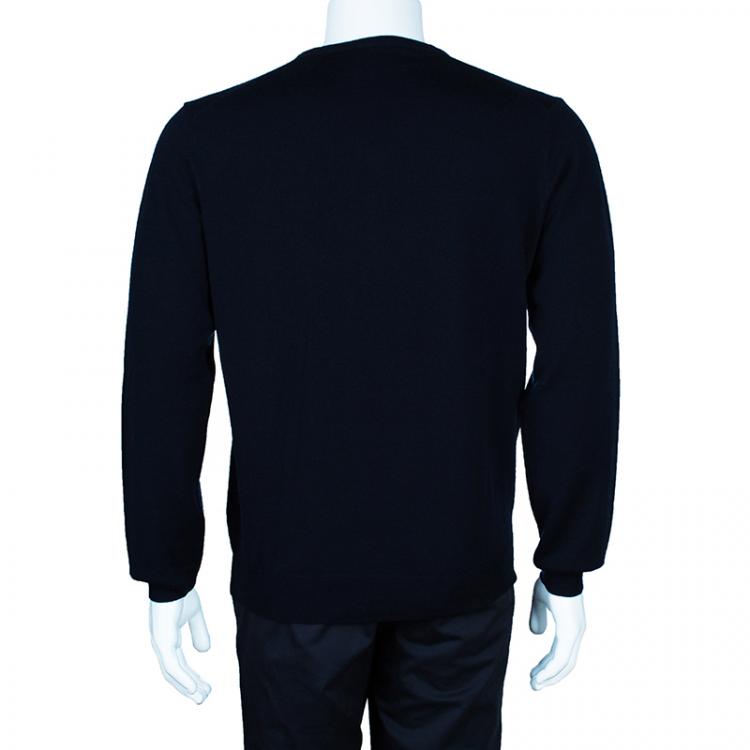 Pre Owned Armani Collezioni Men's Black Knit Jumper S