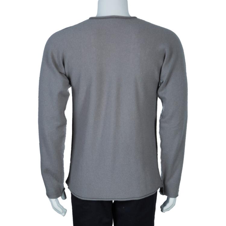 Pre Owned Armani Collezioni Men's Grey Cashmere Pullover M