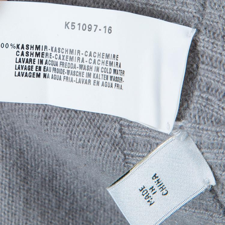 Pre Owned Armani Collezioni Men's Grey Cashmere Pullover M