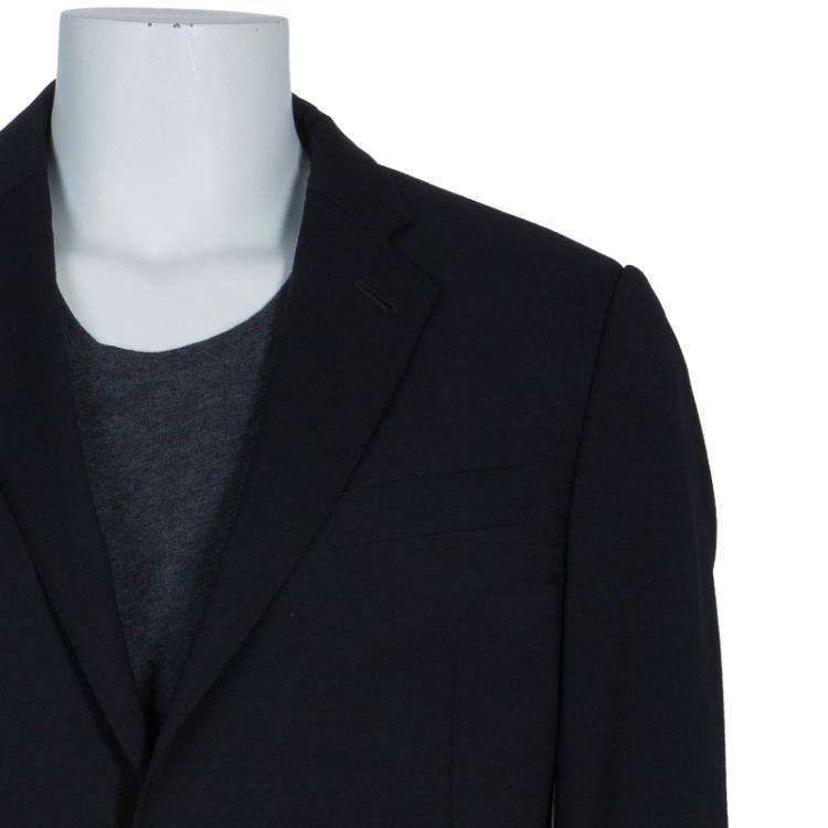 Pre Owned Armani Collezioni Men's Black Blazer XL