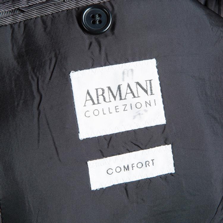 Pre Owned Armani Collezioni Men's Black Blazer XL