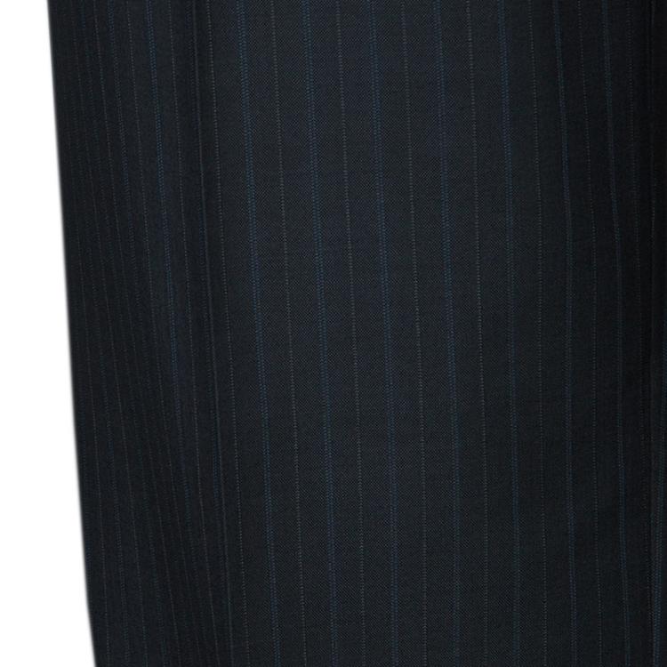Pre Owned Armani Collezioni  Grey Striped Trousers XXL