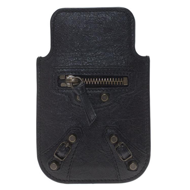 Pre Owned Balenciaga Black Leather iPhone 5/5S Case
