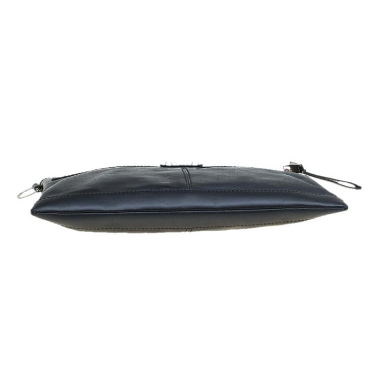 Pre Owned Balenciaga Black Leather Medium Clip L Clutch