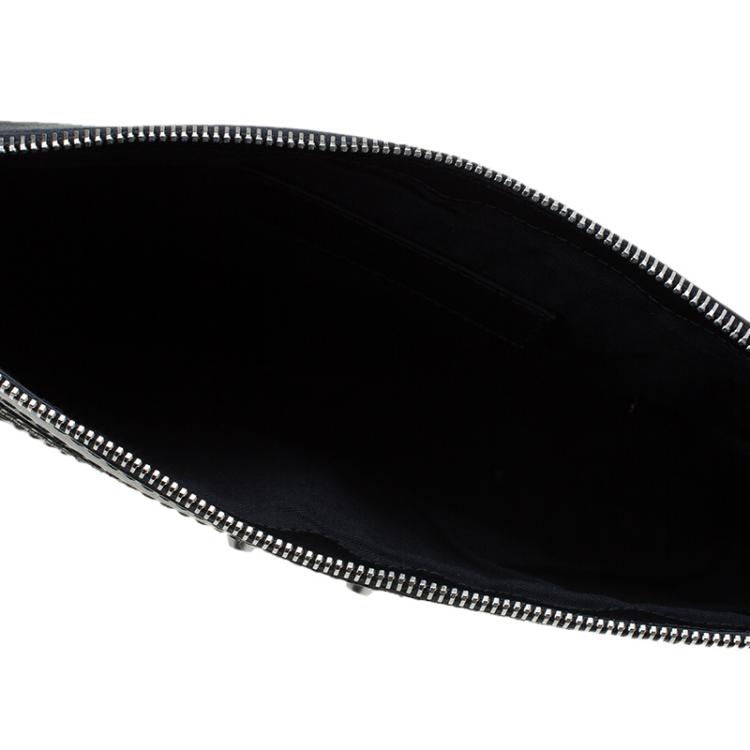 Pre Owned Balenciaga Black Leather Medium Clip L Clutch