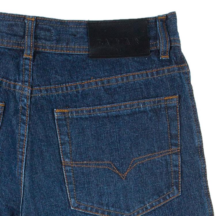 Pre Owned Balmain Men's Blue Denim Jeans M