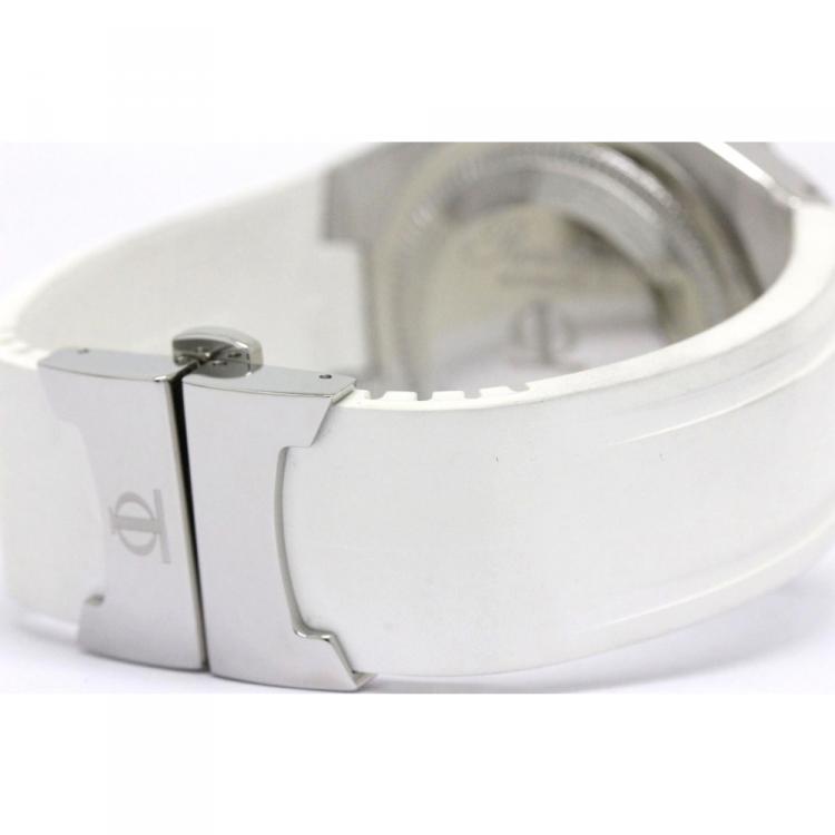 Pre Owned Baume & Mercier White Stainless Steel Riviera Men's Wristwatch 43MM