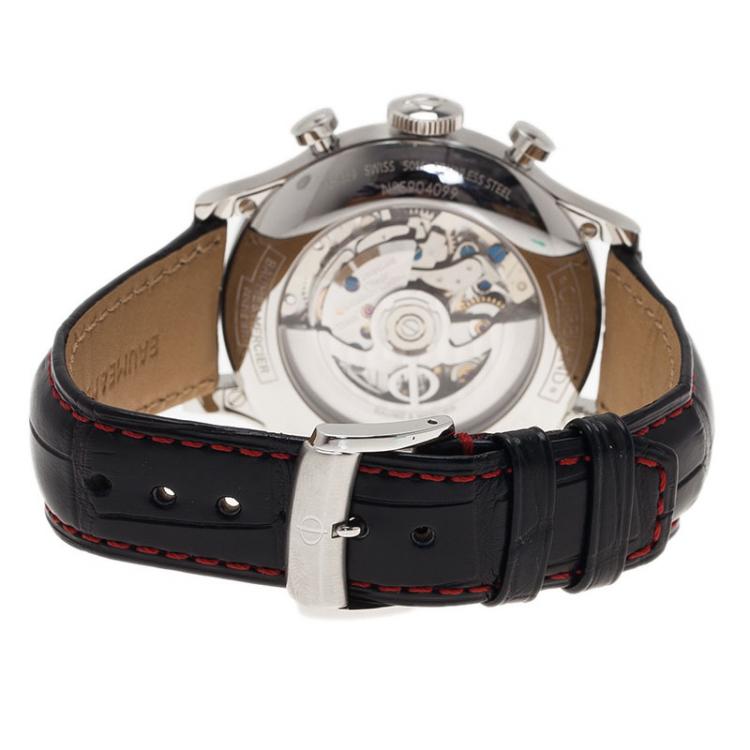 Pre Owned Baume & Mercier White Stainless Steel Limited Edition Capeland Men's Wristwatch 44MM