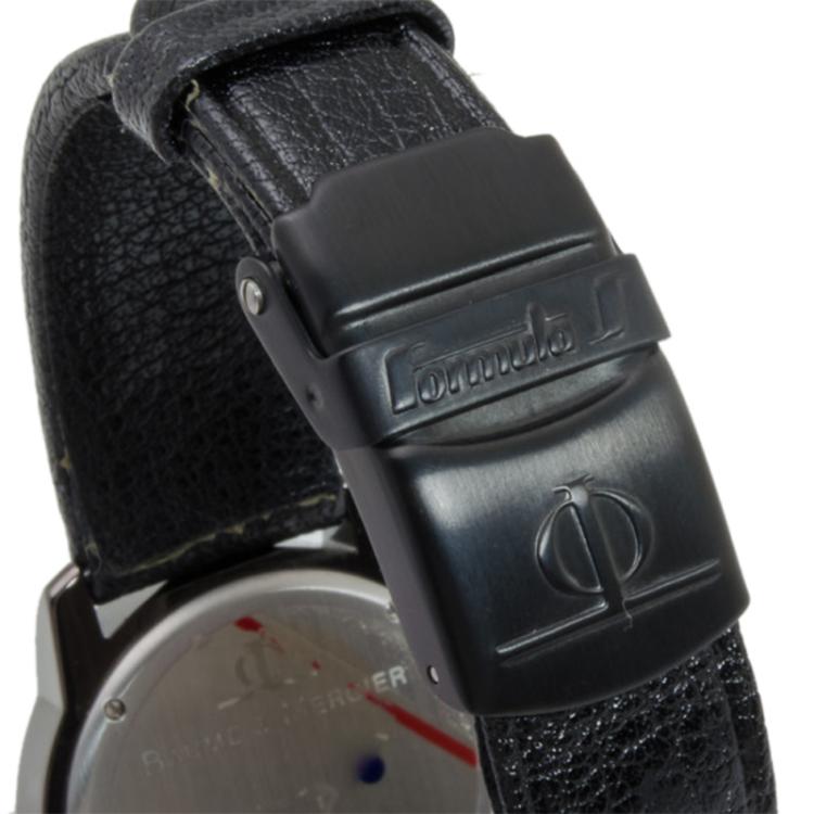 Pre Owned Baume & Mercier Black Stainless Steel Formula S Men's Wristwatch 34MM