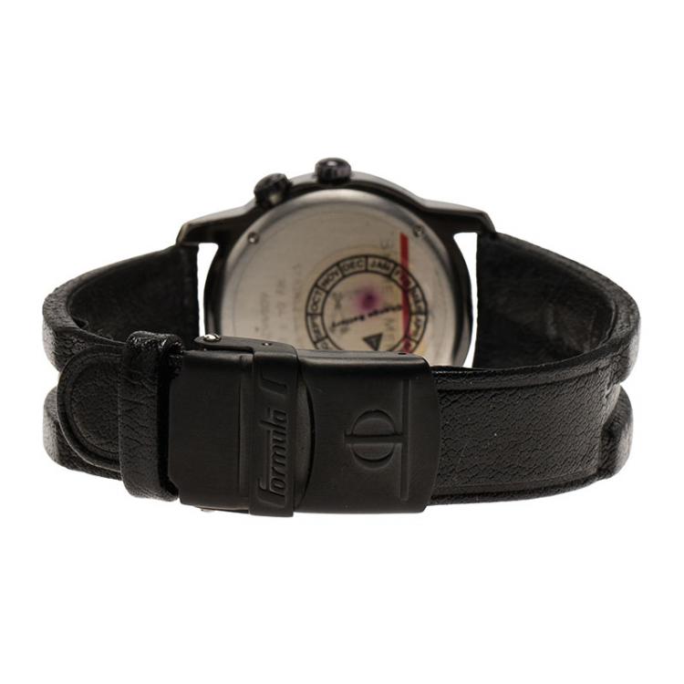 Pre Owned Baume & Mercier Black Stainless Steel Formula 1 Men's Wristwatch 33MM