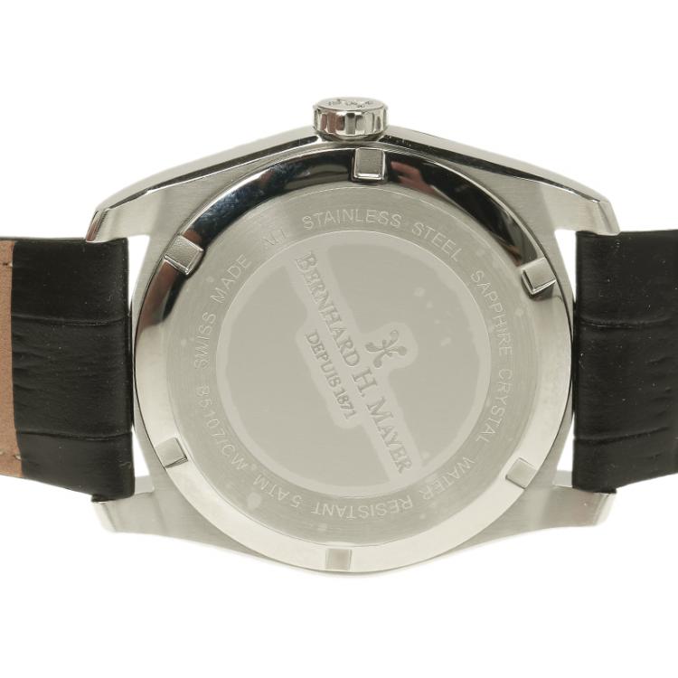 Pre Owned Bernhard H Mayer White Stainless Steel La Rétrograde Explorer Men's Wristwatch 42MM
