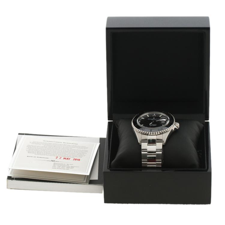 Pre Owned Bernhard H. Mayer Black Stainless Steel Nauticus Austro Limited Edition Men's Wristwatch 45MM