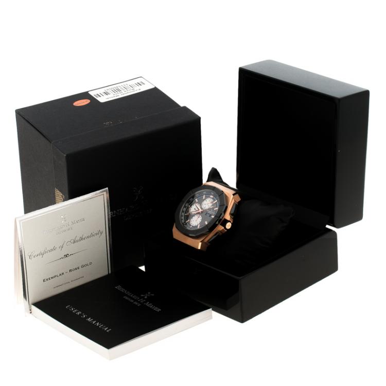 Pre Owned Bernhard H Mayer Grey Stainless Steel Exemplar - Rose Gold Limited Edition Men's Wristwatch 46MM