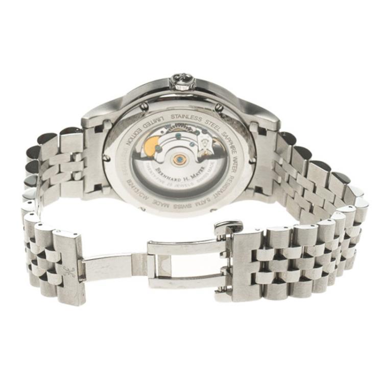 Pre Owned Bernhard H Mayer Silver Stainless Steel Chronos Limited Edition Men's Wristwatch 42MM