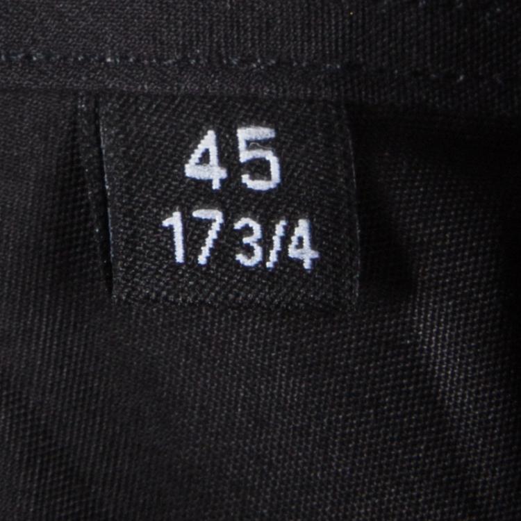 Pre Owned Boss By Hugo Boss Black Cotton Regular Fit Long Sleeve Button Front Shirt 4XL