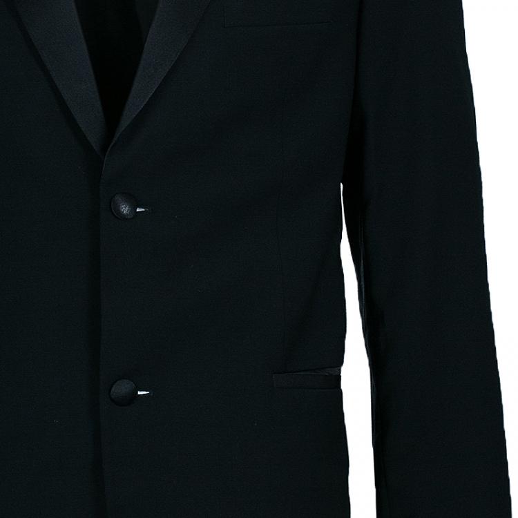 Pre Owned Boss By Hugo Boss Men's Black Tuxedo Suit M