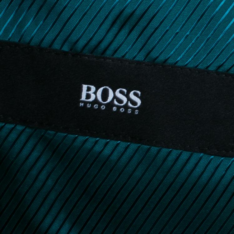 Pre Owned Boss By Hugo Boss Men's Emerald Green Checked Blazer M