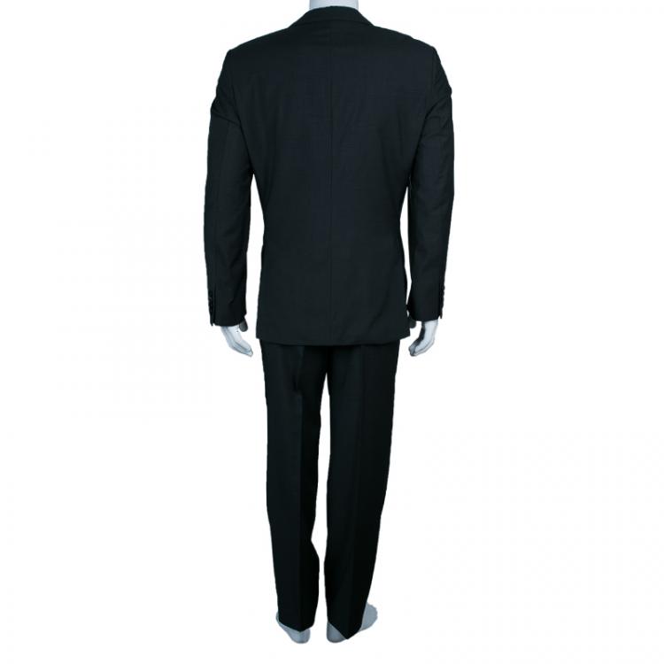 Pre Owned Boss By Hugo Boss Men's Dark Gray Suit M
