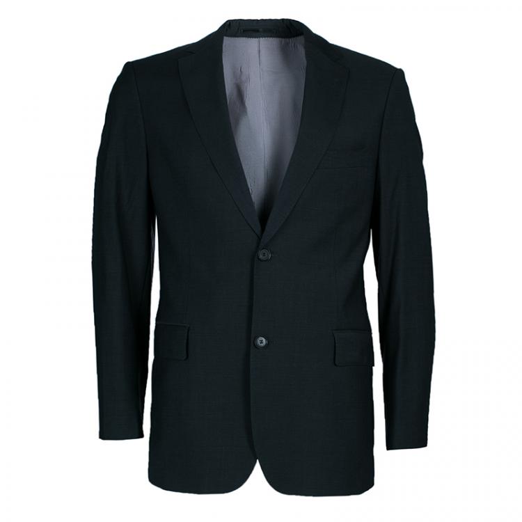 Pre Owned Boss By Hugo Boss Men's Dark Gray Suit M