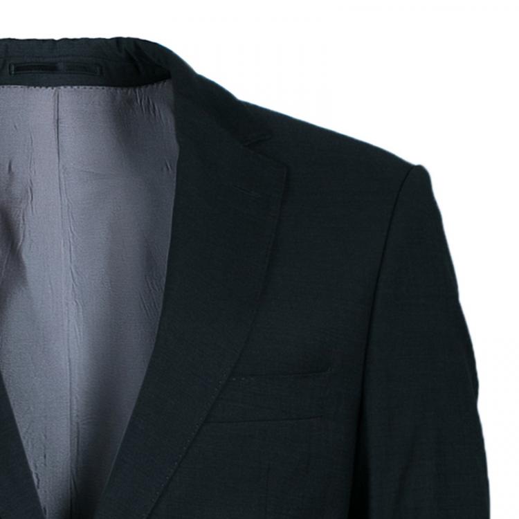 Pre Owned Boss By Hugo Boss Men's Dark Gray Suit M