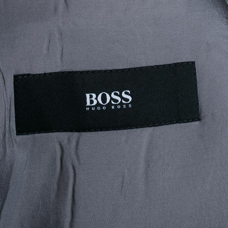 Pre Owned Boss By Hugo Boss Men's Dark Gray Suit M
