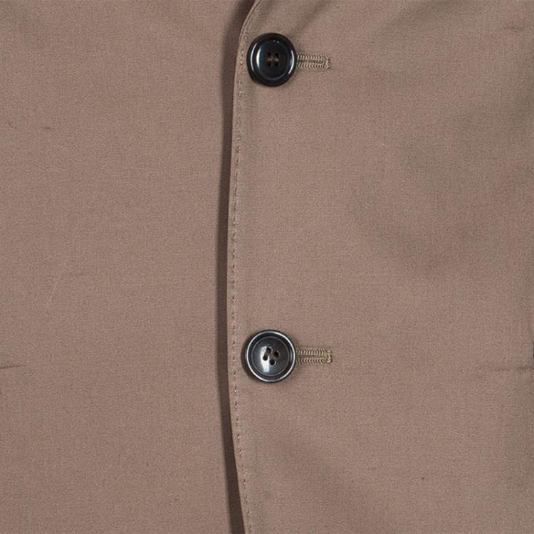 Pre Owned Boss by Hugo Boss Men's Beige Suit S