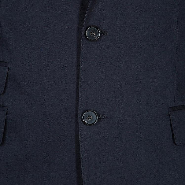 Pre Owned Boss By Hugo Boss Men's Black Cotton Blazer L