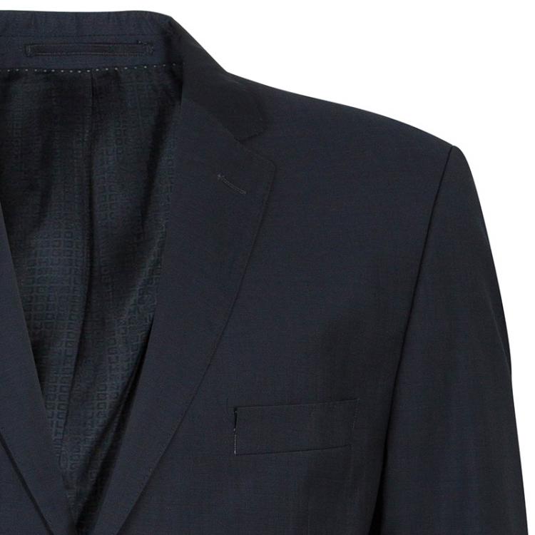 Pre Owned Boss by Hugo Boss Men's Grey Wool Suit L