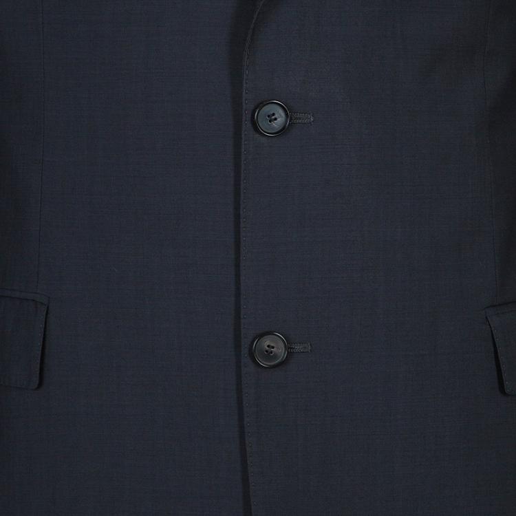 Pre Owned Boss by Hugo Boss Men's Grey Wool Suit L