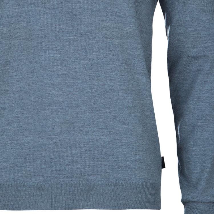 Pre Owned Boss By Hugo Boss Men's Grey Merino Wool Sweater M