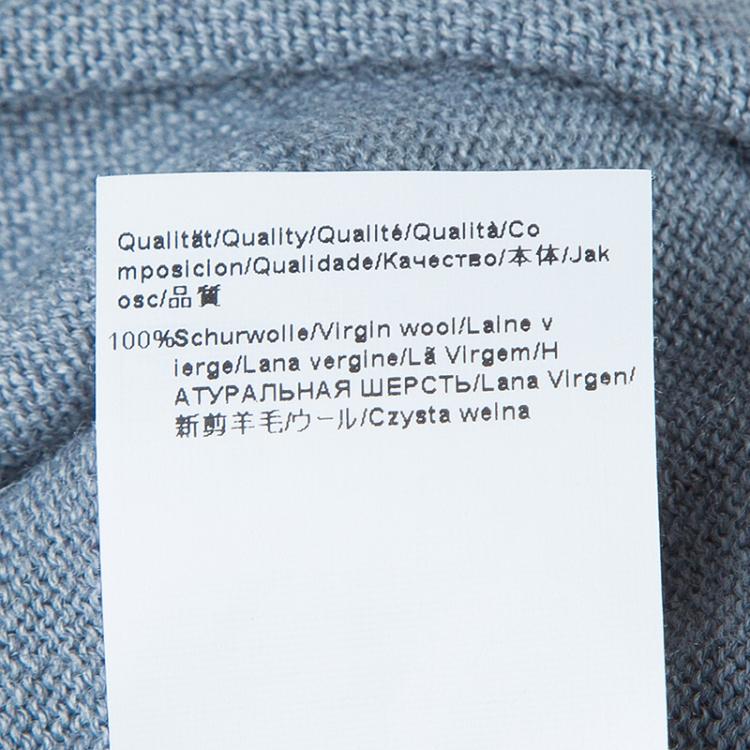 Pre Owned Boss By Hugo Boss Men's Grey Merino Wool Sweater M