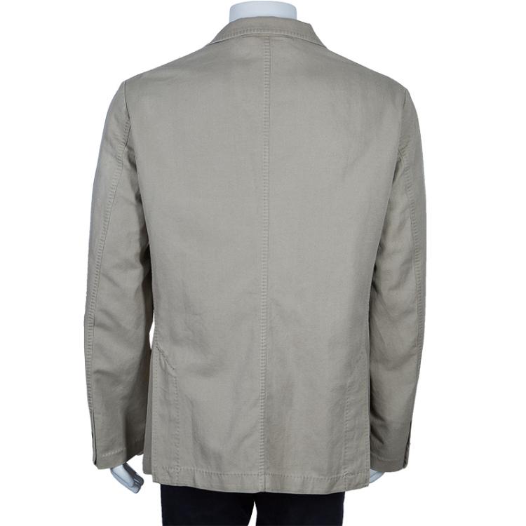 Pre Owned Boss by Hugo Boss Men's Beige Blazer XL