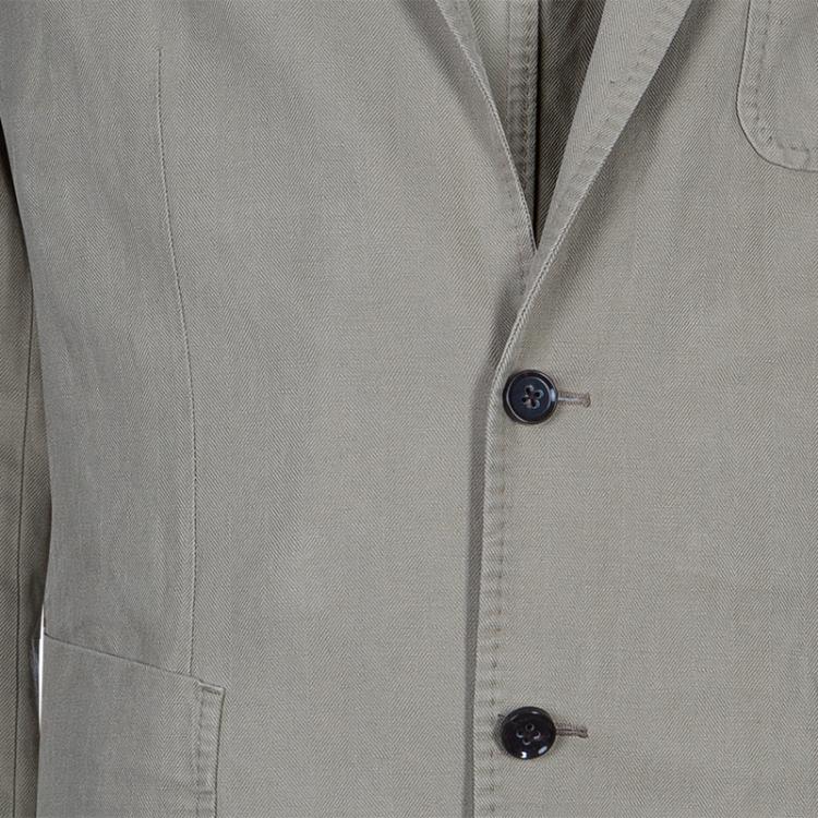 Pre Owned Boss by Hugo Boss Men's Beige Blazer XL