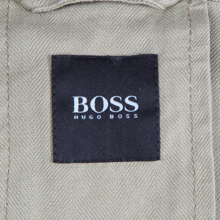 Pre Owned Boss by Hugo Boss Men's Beige Blazer XL