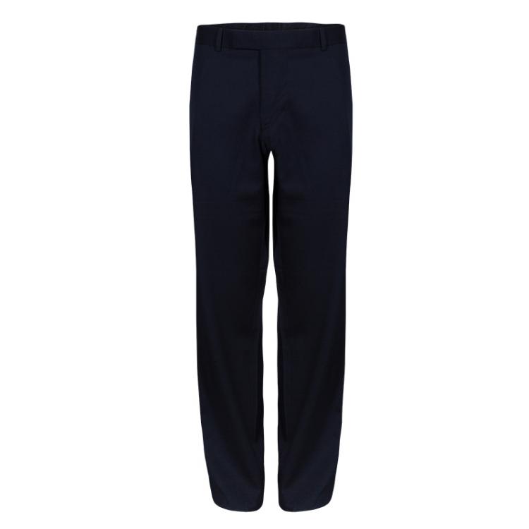 Pre Owned Boss by Hugo Boss Men's Navy Blue Suit L