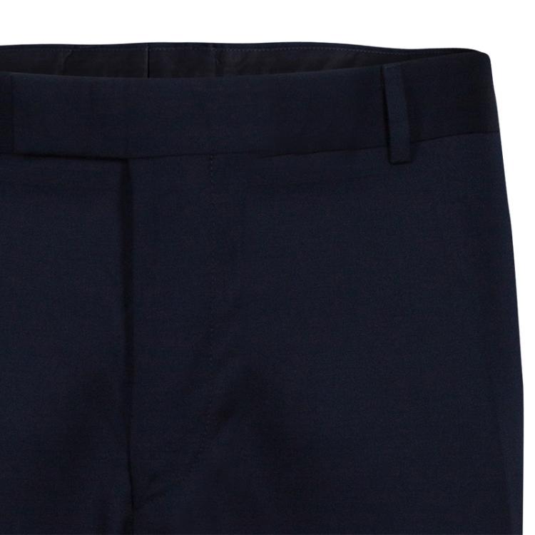 Pre Owned Boss by Hugo Boss Men's Navy Blue Suit L