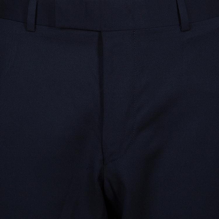 Pre Owned Boss by Hugo Boss Men's Navy Blue Suit L