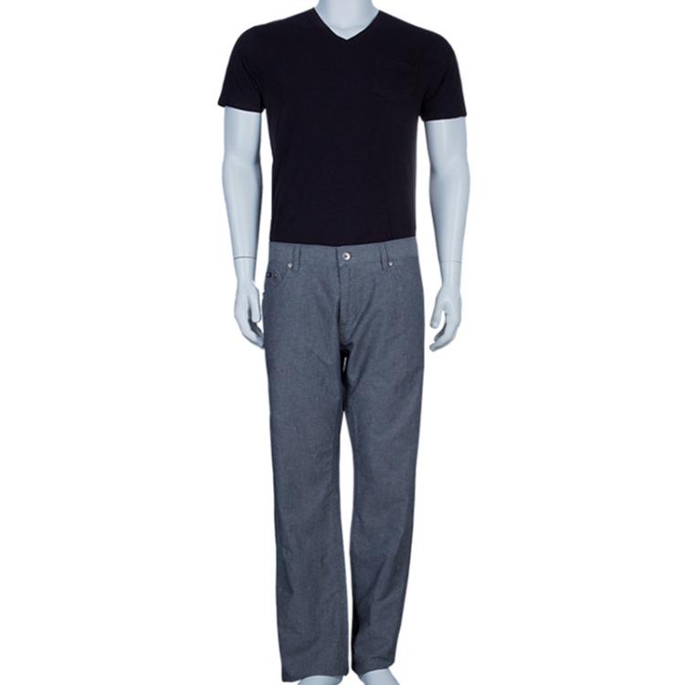 Pre Owned Boss by Hugo Boss Men's Grey Denim Pants XL