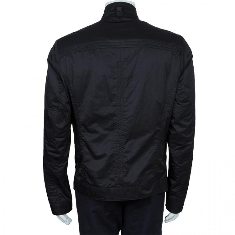 Pre Owned Boss by Hugo Boss Men's Black Nylon Jacket L